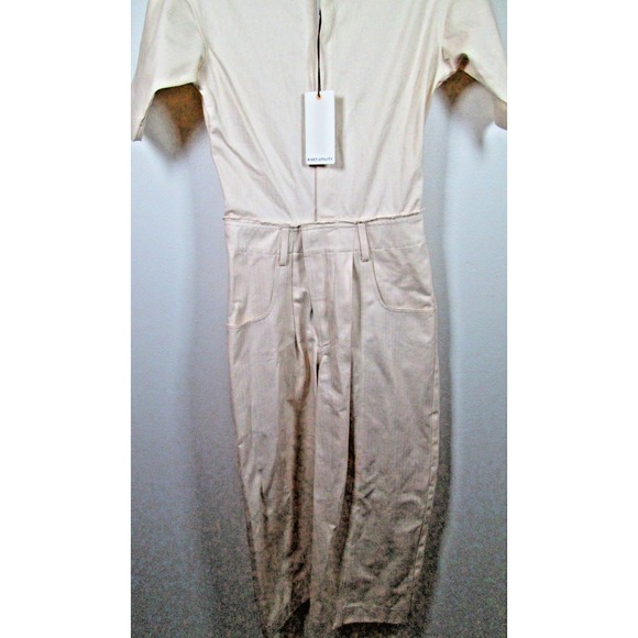 Rivet Utility‎ Jumpsuit Coveralls Size X-Small Ivory New Yorker Short Sleeve - Picture 7 of 12